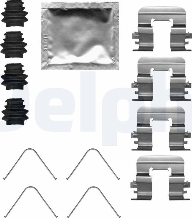 Delphi LX0684 - Tillbehörssats, skivbromsbelägg xdelar.se