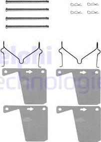 Delphi LX0028 - Tillbehörssats, skivbromsbelägg xdelar.se