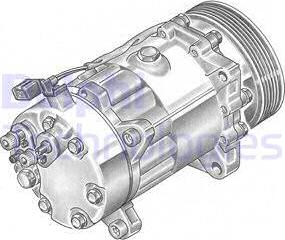 Delphi TSP0155060 - Kompressor, klimatanläggning xdelar.se