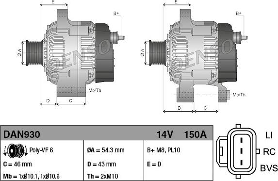 Denso DAN930 - Generator xdelar.se