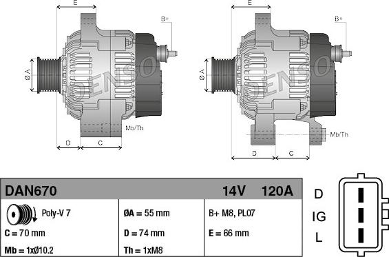 Denso DAN670 - Generator xdelar.se