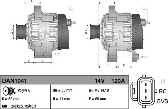 Denso DAN1041 - Generator xdelar.se