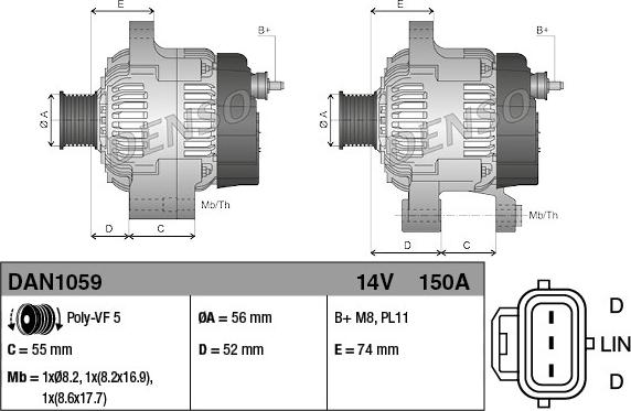 Denso DAN1059 - Generator xdelar.se