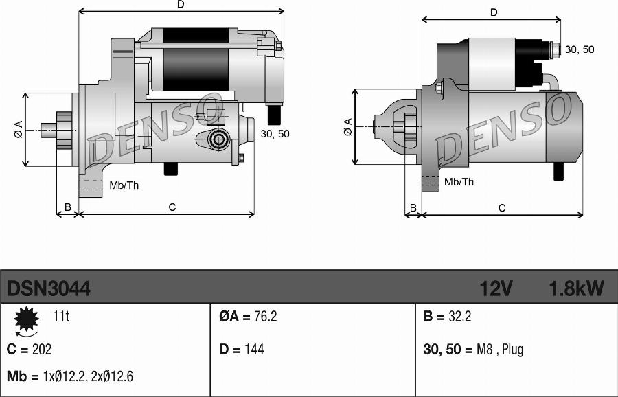 Denso DSN3044 - Startmotor xdelar.se