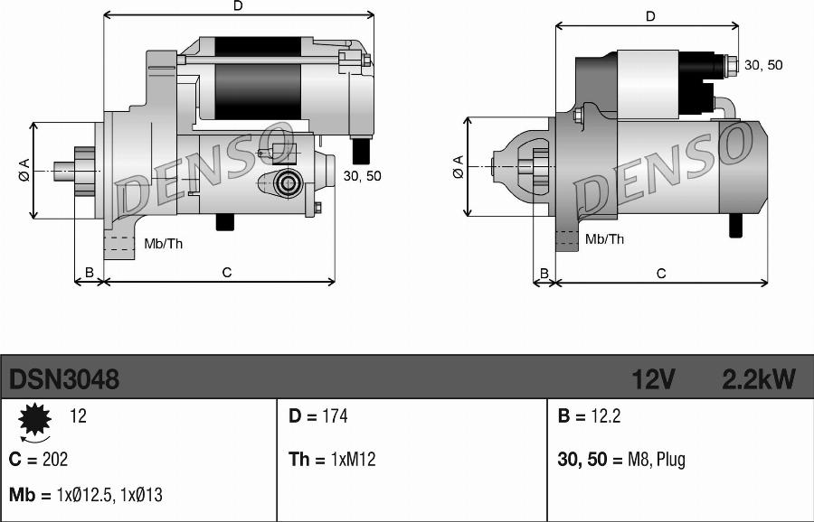 Denso DSN3048 - Startmotor xdelar.se