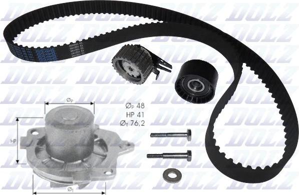 DOLZ KD045 - Vattenpump + kuggremssats xdelar.se