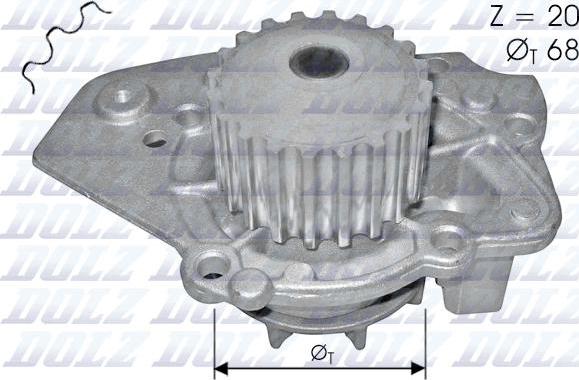 DOLZ N206 - Vattenpump xdelar.se