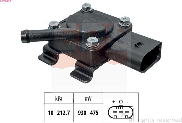 EPS 1.993.312 - Sensor, avgastryck xdelar.se