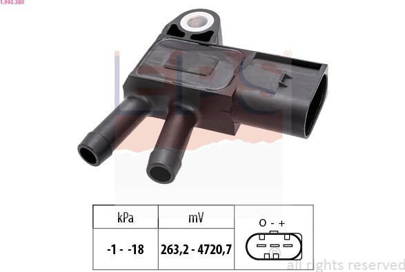 EPS 1.993.380 - Sensor, avgastryck xdelar.se