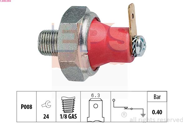 EPS 1.800.094 - Sensor, oljetryck xdelar.se