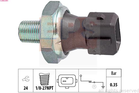 EPS 1.800.091 - Sensor, oljetryck xdelar.se