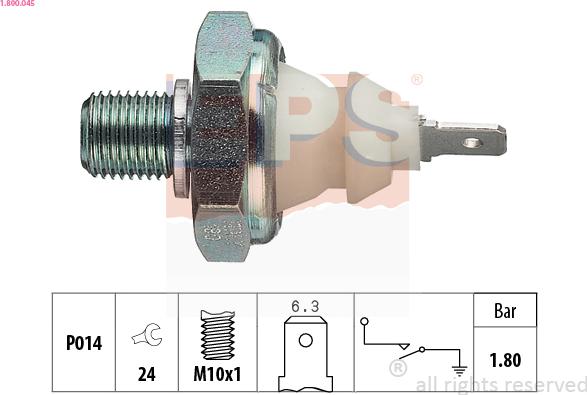 EPS 1.800.045 - Sensor, oljetryck xdelar.se