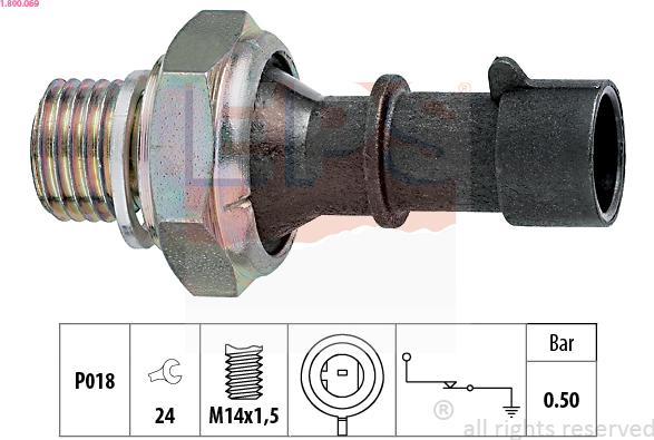 EPS 1.800.069 - Sensor, oljetryck xdelar.se