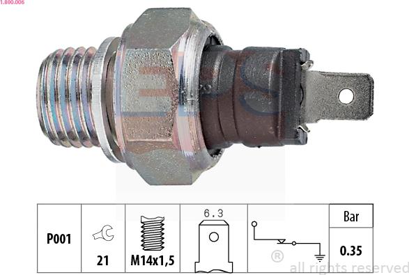 EPS 1.800.006 - Sensor, oljetryck xdelar.se