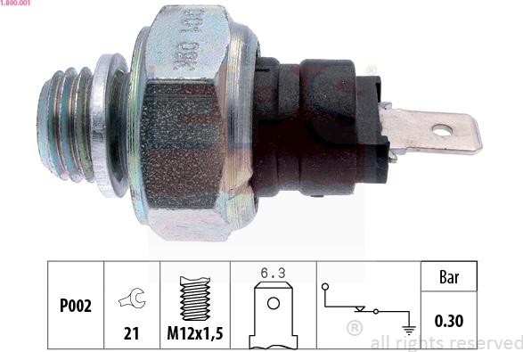 EPS 1.800.001 - Sensor, oljetryck xdelar.se