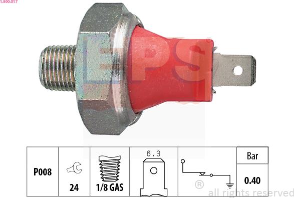 EPS 1.800.017 - Sensor, oljetryck xdelar.se