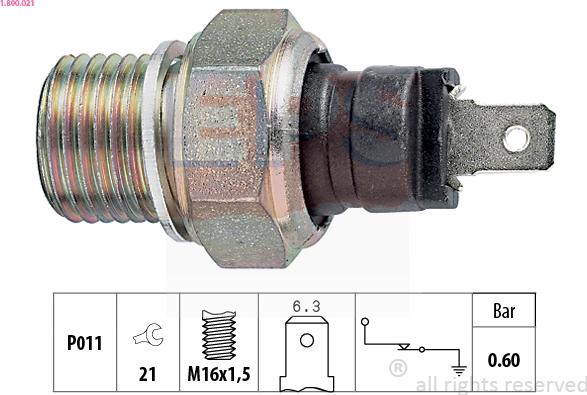 EPS 1.800.021 - Sensor, oljetryck xdelar.se