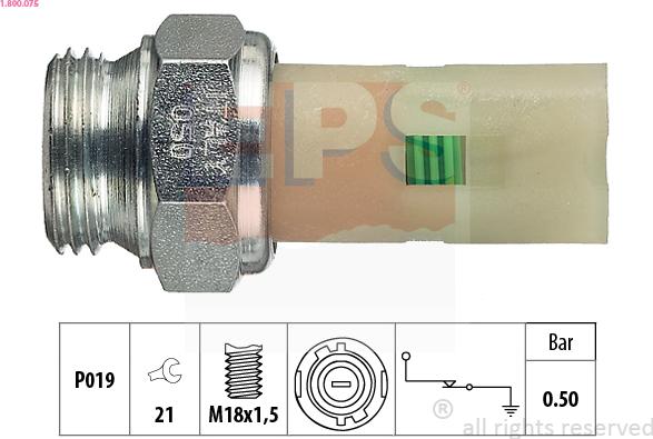 EPS 1.800.075 - Sensor, oljetryck xdelar.se