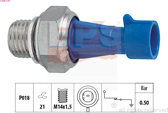 EPS 1.800.143 - Sensor, oljetryck xdelar.se