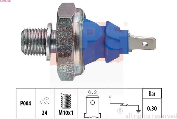 EPS 1.800.108 - Sensor, oljetryck xdelar.se