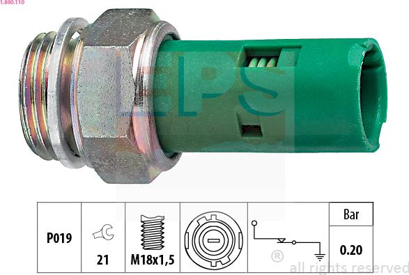 EPS 1.800.110 - Sensor, oljetryck xdelar.se