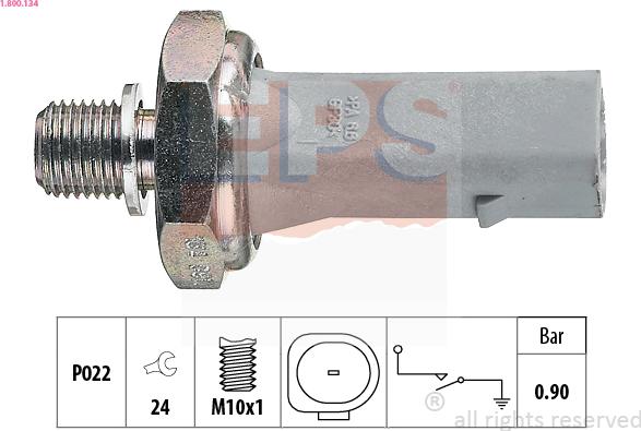 EPS 1.800.134 - Sensor, oljetryck xdelar.se