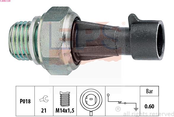 EPS 1.800.129 - Sensor, oljetryck xdelar.se