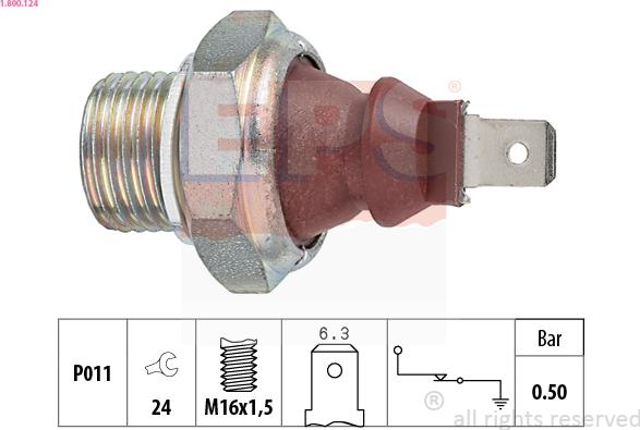 EPS 1.800.124 - Sensor, oljetryck xdelar.se