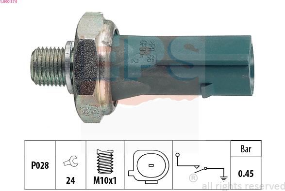 EPS 1.800.174 - Sensor, oljetryck xdelar.se