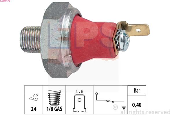 EPS 1.800.173 - Sensor, oljetryck xdelar.se