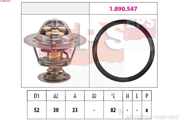 EPS 1.880.947 - Termostat, kylvätska xdelar.se