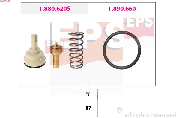 EPS 1.880.620 - Termostat, kylvätska xdelar.se