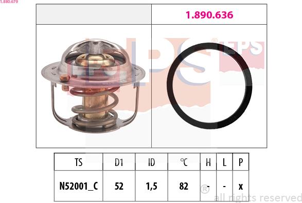 EPS 1.880.679 - Termostat, kylvätska xdelar.se