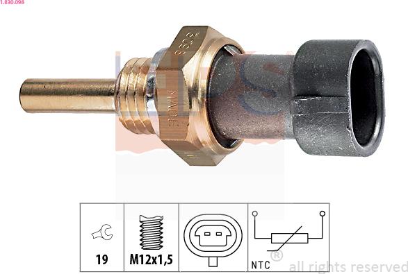 EPS 1.830.098 - Sensor, oljetemperatur xdelar.se