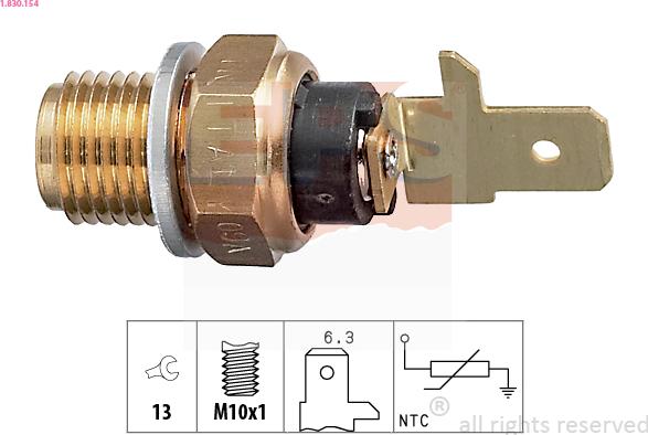 EPS 1.830.154 - Sensor, oljetemperatur xdelar.se