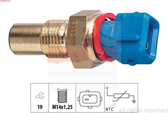 EPS 1.830.113 - Sensor, oljetemperatur xdelar.se