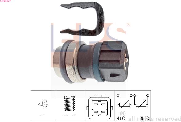 EPS 1.830.172 - Sensor, oljetemperatur xdelar.se