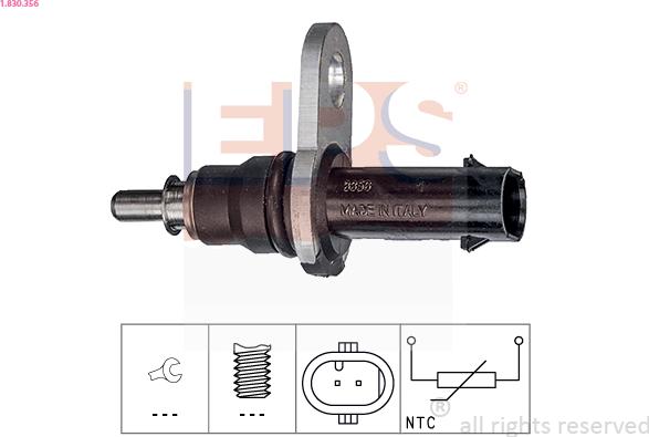 EPS 1.830.356 - Sensor, oljetemperatur xdelar.se