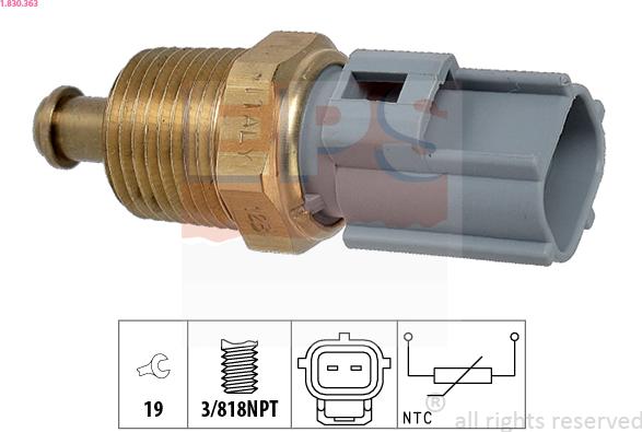 EPS 1.830.363 - Sensor, oljetemperatur xdelar.se