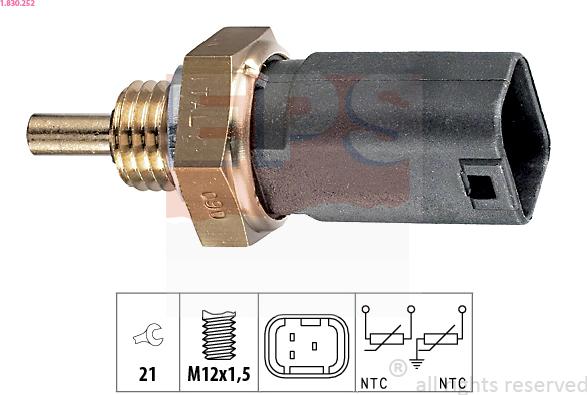 EPS 1.830.252 - Sensor, kylmedietemperatur xdelar.se