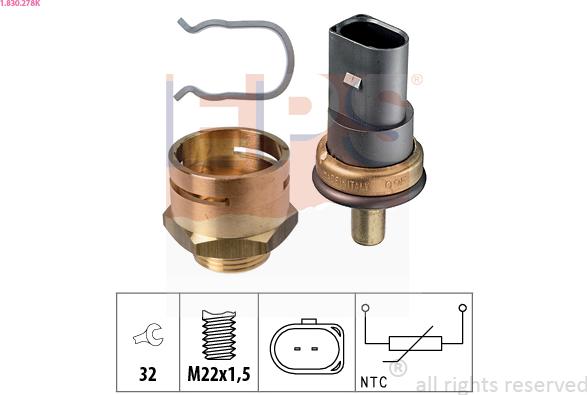 EPS 1.830.278K - Sensor, kylmedietemperatur xdelar.se