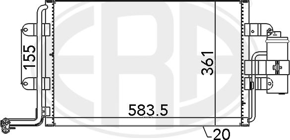 ERA 667062 - Kondensor, klimatanläggning xdelar.se