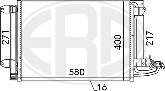 ERA 667003 - Kondensor, klimatanläggning xdelar.se