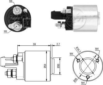 ERA ZM5492 - Solenoid, startmotor xdelar.se