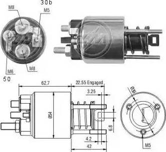 ERA 227151 - Solenoid, startmotor xdelar.se