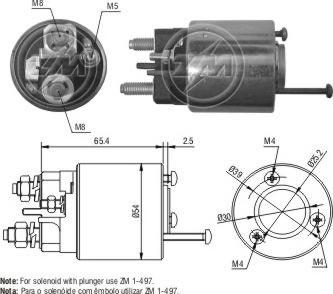 ERA ZM497 - Solenoid, startmotor xdelar.se