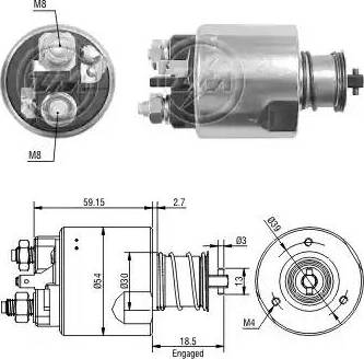 ERA 227229 - Solenoid, startmotor xdelar.se