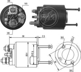 ERA ZM495 - Solenoid, startmotor xdelar.se