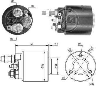 ERA ZM590 - Solenoid, startmotor xdelar.se