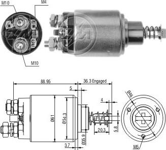 ERA ZM538 - Solenoid, startmotor xdelar.se